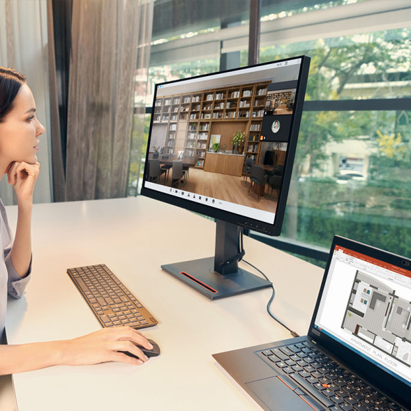 Lenovo ThinkVision 27-inch computer monitor T27h-20 61ECGCR2CB