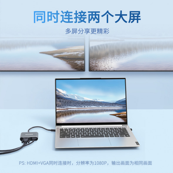 Lenovo Erazer (TypeC extension)HDMI4K@30Hz+VGA(XC02)/2-in-1 65013239