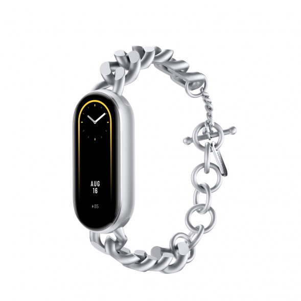 Xiaomi Mi Band metal bracelet with buckle matte silver 57432