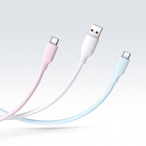 Xiaomi 6A skin-friendly silicone fast charging data cable 2m (A to C) white 200cm 58643