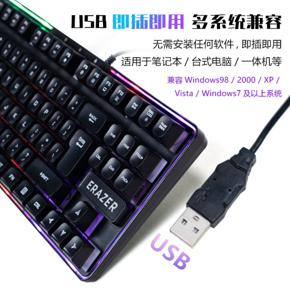 Lenovo Erazer Wired Rainbow Light Keyboard K501/Black 65013858