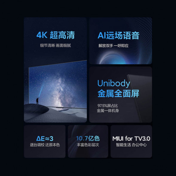 Xiaomi TV EA65 black 65 inches 31975