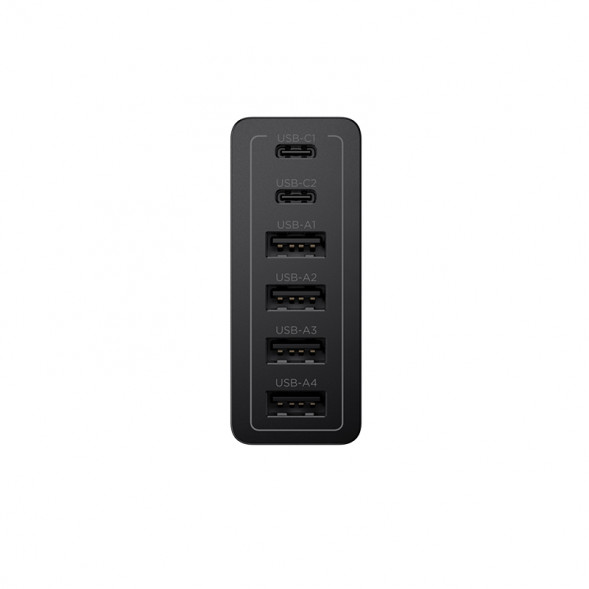 Lenovo Thinkplus light and shadow series 2C+4A multi-port charger 65W black 4X21P39280