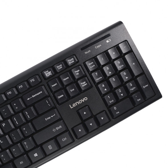 Lenovo KN200 Wireless Keyboard and Mouse Set Black QXR1Q51006