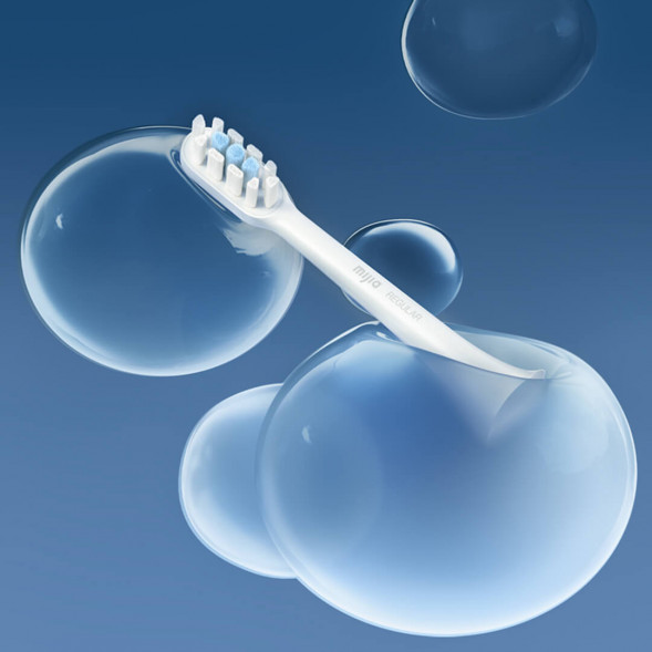 Xiaomi Mijia Compatible with T301/T302 Sonic Electric Toothbrush Head 3 Pack (Standard Type) Deep Sea Blue 43448