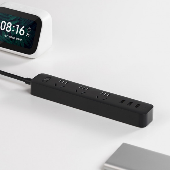 Xiaomi Power strip (including 3 ports USB 2A fast charging) black 44289