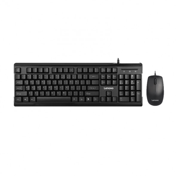 Lenovo (Preferred cost-effective set - free remote service) Wired keyboard and mouse set MK618 - black 31086100