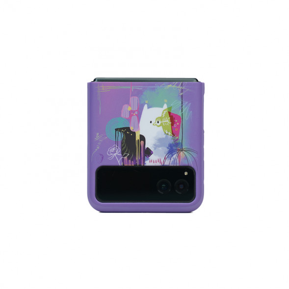 Lenovo Motorola (moto) razr 40 Moo series magician skin-friendly protective case / purple QX41M44950