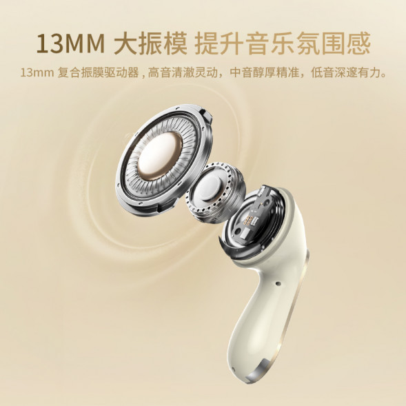 Lenovo Erazer (ETK-W01)Noise Canceling Bluetooth Headphones Beige 65014748