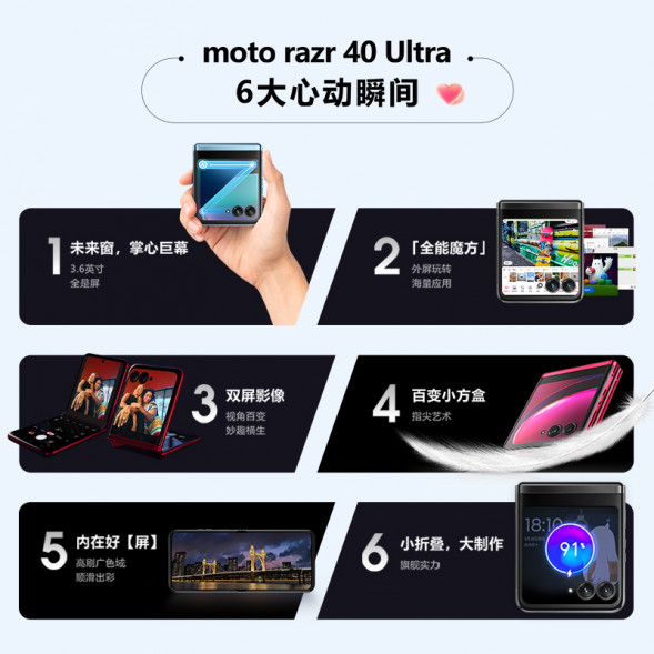 Lenovo Motorola (moto) razr 40 Ultra/12GB+512GB/Extraordinary Magenta Limited Edition PAX50004CN