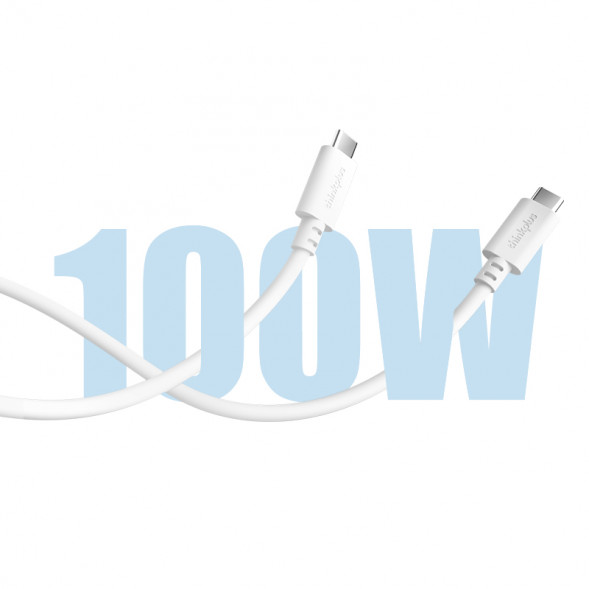 Lenovo Thinkplus USB-C to USB-C original 100W braided fast charging cable (1.8 meters) white QZ51Q22872