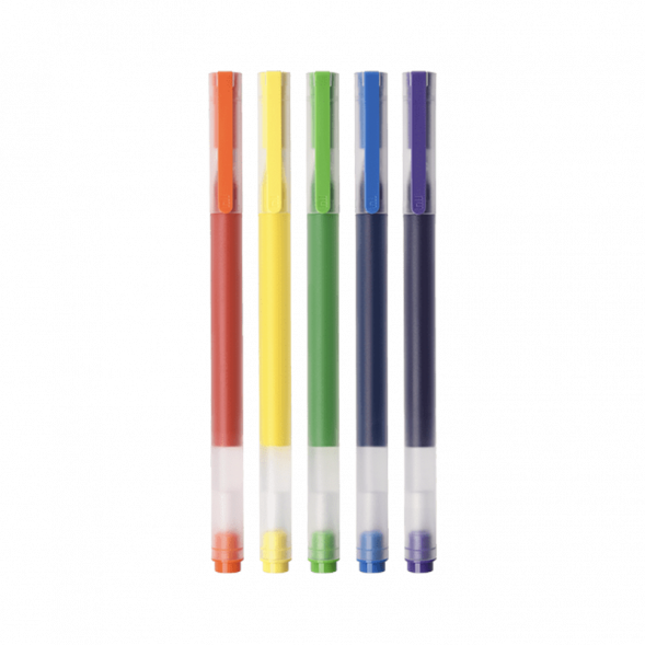 Xiaomi Ju Neng Write Colorful Gel Pens, Five Colors, 5 Pack 30692