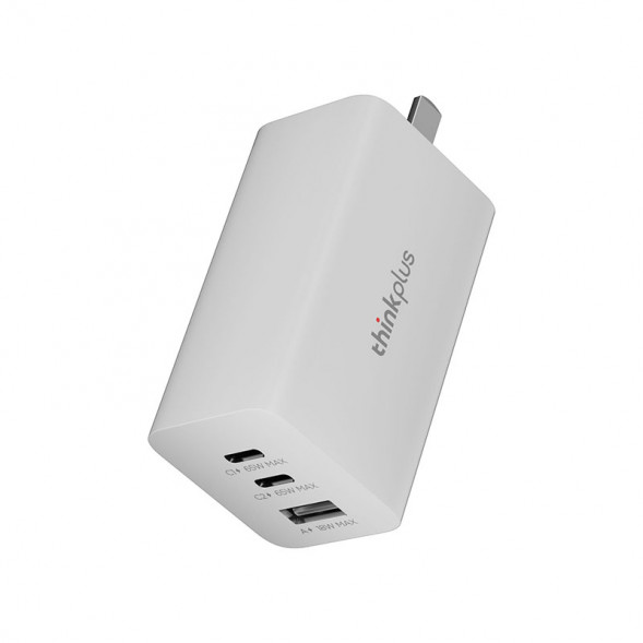 Lenovo Thinkplus three-port GaN charger 65W-white 4X21M85698